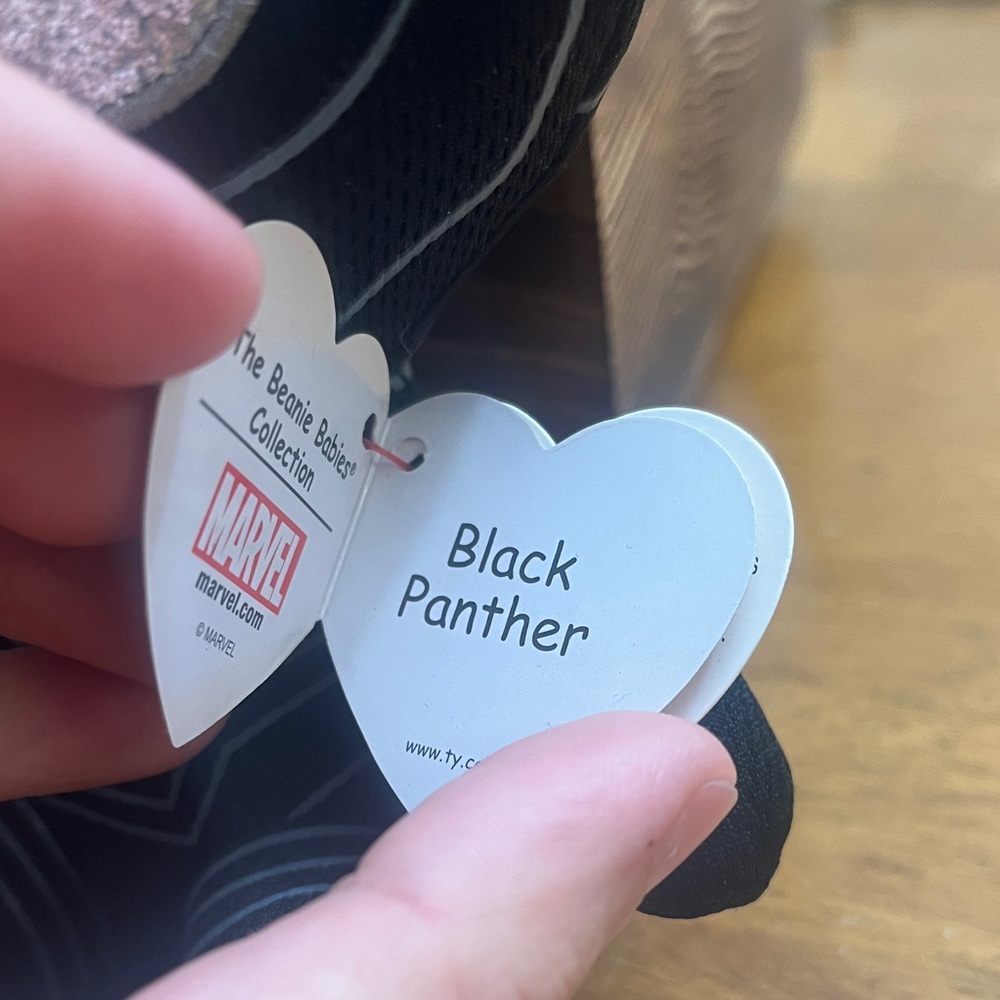 Ty Beanie Babies Black and Silver Hero Plush - Picture 2 of 5